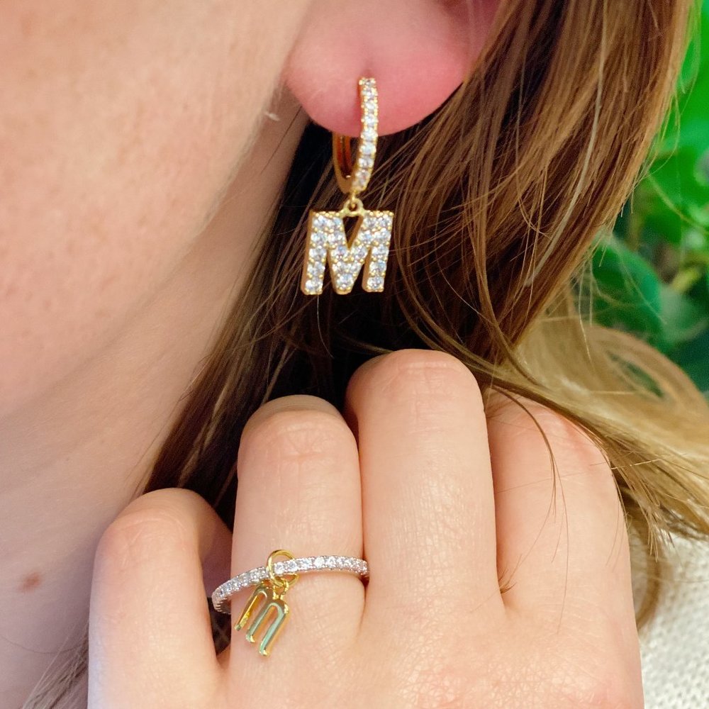 Dangle Initial Ring - Picture 5 of 5